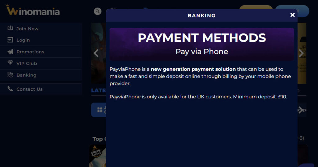 Pay by phone bill casino site - Winomania