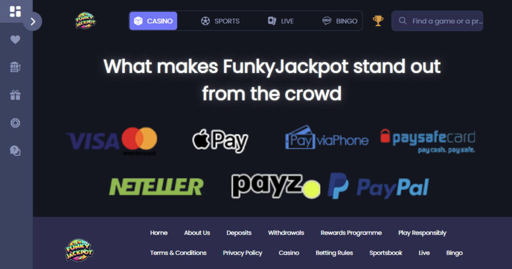 Pay by phone casino UK - FunkyJackpot